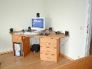 PC-Tisch in Buche